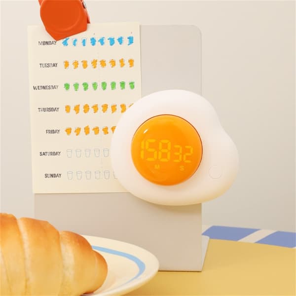 Magnetisk egg Timer kjøkkentimer med forover/bakover-modus matlaging studie arbeid