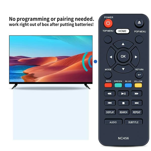 Fjernkontroll erstatning for NC456 for Sanyo DVD-spiller