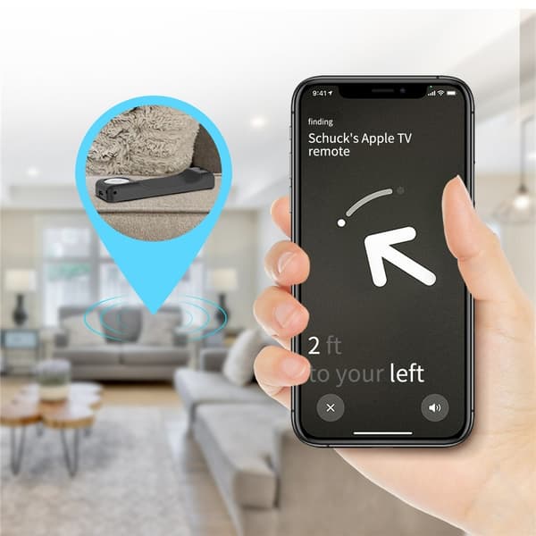 Etui til Apple TV HD Remote (4. generation) AirTag, 2-i-1 beskyttelsesetui - Blå