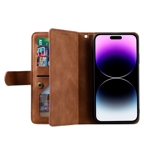 Til iPhone 17 Pro Max Etui med Lynlåslomme og 9 Kortlommer