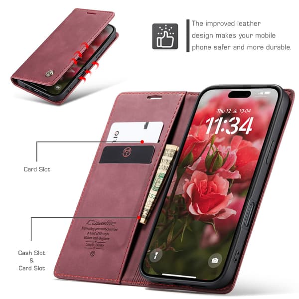 CASEME Retro lompakkokotelo iPhone 17
