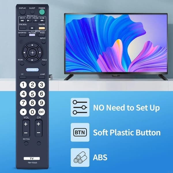 Fjernkontrollerstatning for RM-YD025 For Sony TV