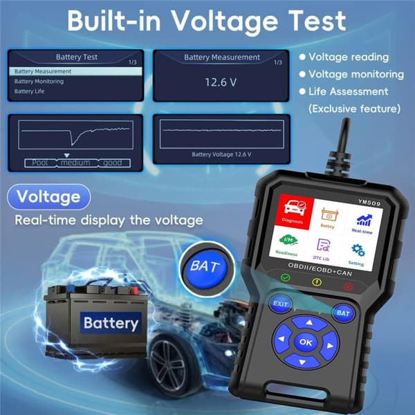 OBD2-skanner for feilkoder – Profesjonelt CAN OBDII/EOBD-verktøy
