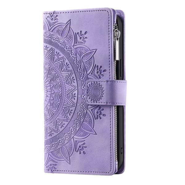 Til Google Pixel 10a Pungcover Mandala Blomstermønster - Lilla