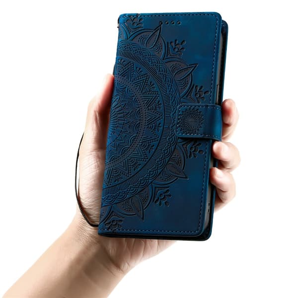 Til Samsung Galaxy S26 tegnebogscover Cover Shell Mandala Blomstermønster