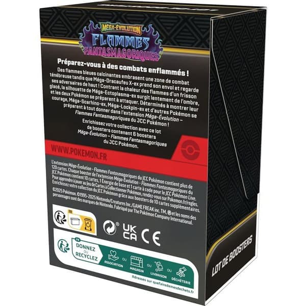 Pokemon: Set med 6 booster Mega-Evolution – Fantasmagoriska Flammor