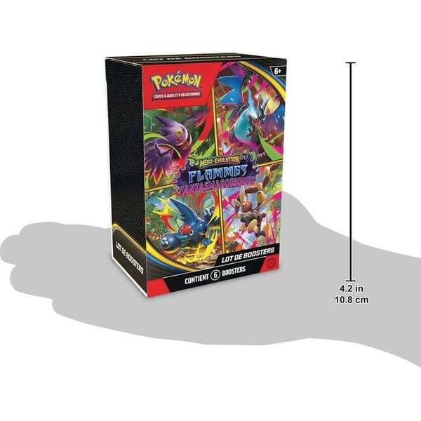 Pokemon: Set med 6 booster Mega-Evolution – Fantasmagoriska Flammor