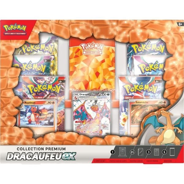 Charizard ex Premium Box - Pokémon - ASMODEE - Samlarkort - Barn - 6 år gammal