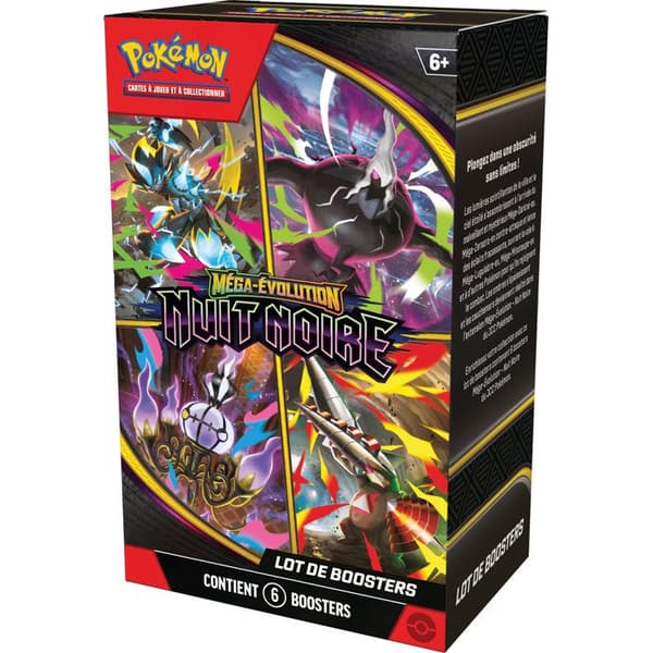 Pokémon - Paket med 6 Boosters - ME05 Mega-Evolution - Svart Natt