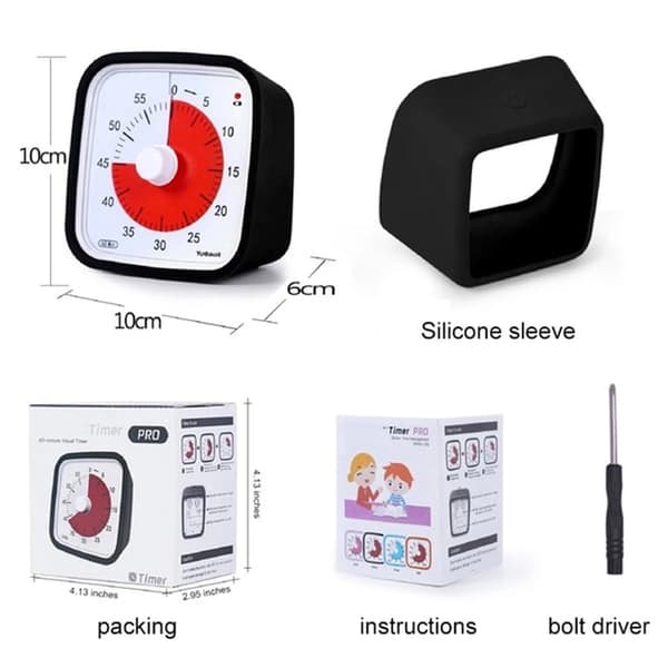 Visuell Timer för Klassrum & Barn För köksminutern - 60 minuter - 1-Pack