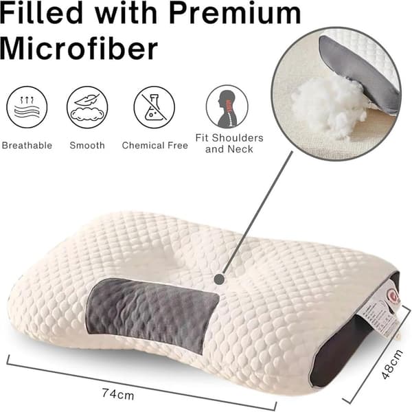 2-pack bomull nackmassagekudde – mjuk, justerbar och ergonomisk