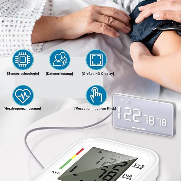 Armblodtrycksmätare Automatisk Risikoindikator LED Display