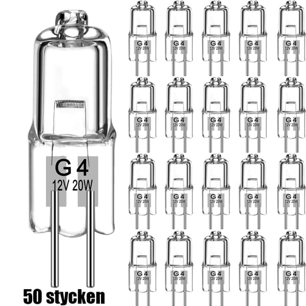G4 Halogenlampor / Stiftlampor - Varmvit - Halogen - 20W (50-Packs)