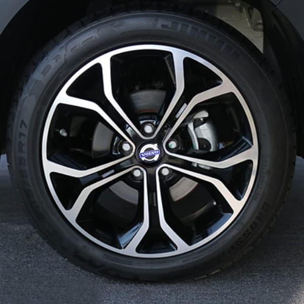 Volvo Centrumkåpor / Hjulnav Bil Emblem - 4-Pack - 64mm Svartblå