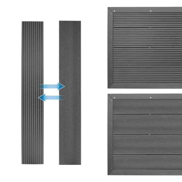 Solbruser med bundplade 20L 210 cm sølv/sort PVC forkromet ML-Design