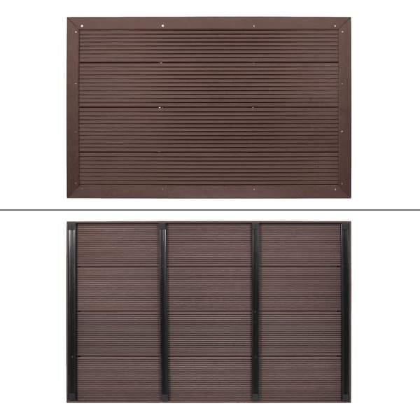 Solbruser med bundplade 20L 222 cm Sort buet PVC forkromet ML-Design