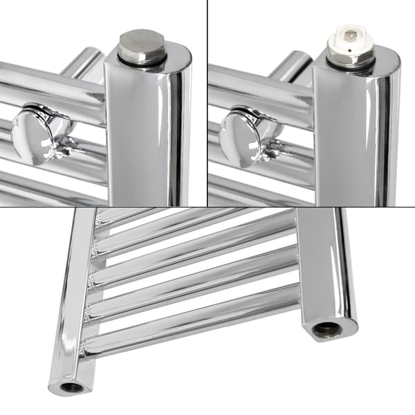 Badeværelsesradiator med sideforbindelse Håndklædevarmer Krom 60x120cm stang 900W Digital