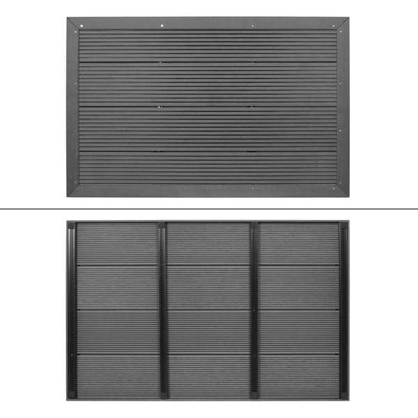 Solbruser med bundplade 40L 217 cm Sort PVC forkromet ML-Design