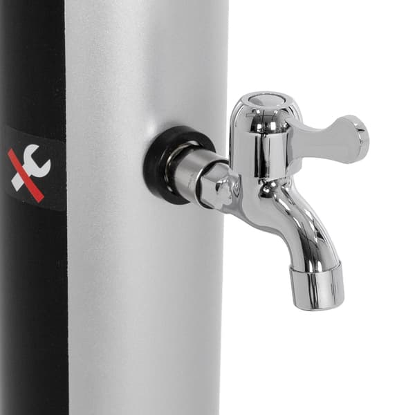 Solcellsdusch Utomhusdusch Trädgårdsdusch Campingdusch med fotdusch 20 L Silver