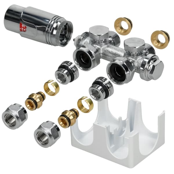 Badrumsradiator Stella 480*1800 Vit + Universal
