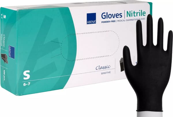 ABENA Nitrilhandske Black 100-pack Small
