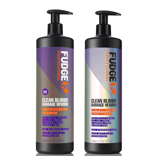 Fudge Clean Blonde Violet Toning Shampoo + Conditioner 1000ml - Duo