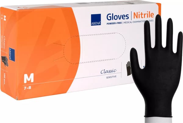 ABENA Nitrilhandske Black 100-pack Medium