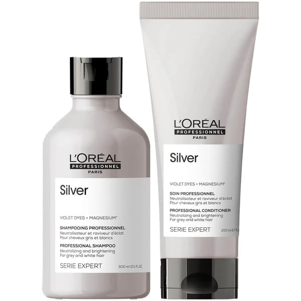 L'Oréal Professionnel Silver Shampoo 300ml + Conditioner 200ml - Duo
