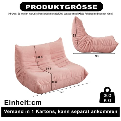 Teddysofa med skumpolstring og lav siddehøjde til stue soveværelse spillerum og kontor