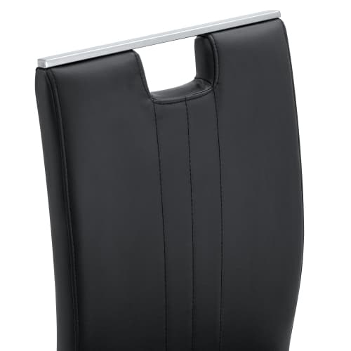 2 sorte bueformede PU-stole – perfekt til industriel & moderne boligindretning