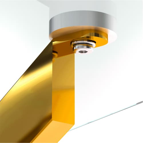 Soffbord med härdat glas & guldfärgad ram – 46x120x60 cm, lyxig rektangulär design