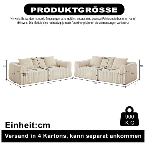 Minimalistisk fløjlssofa med bløde buede linjer og seks puder