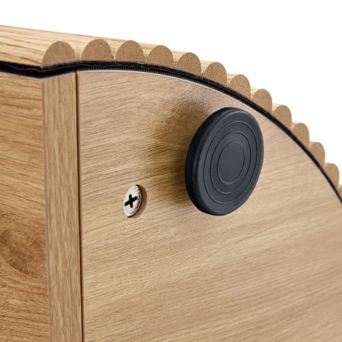 Ovalt soffbord, eklook, fluted & låda – modernt förvaring för vardagsrum