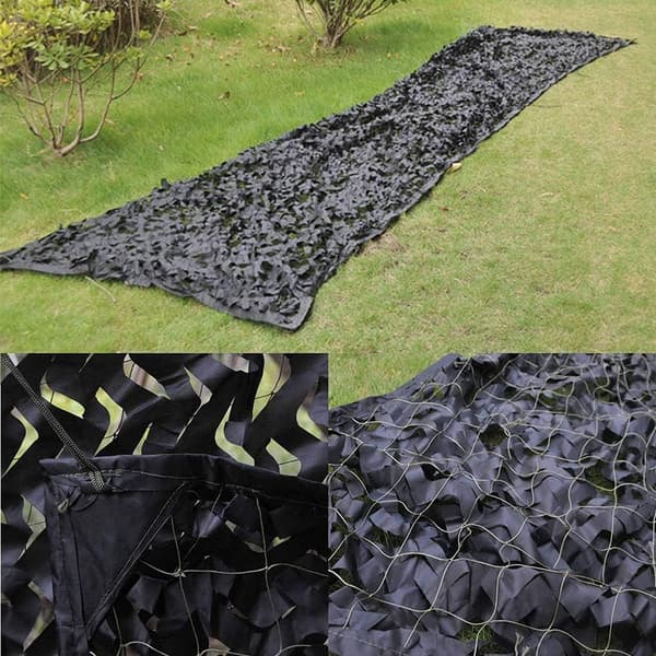 Udendørs skyggenet, 3x6m, sort