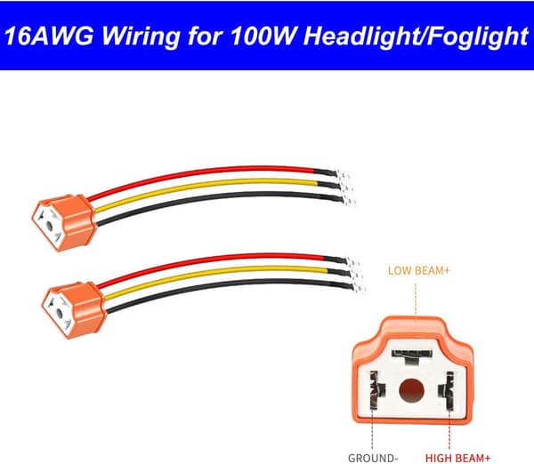 4 stk. 12V-24V H4 HB2 9003 keramisk hunstik til forlygteforbindelse