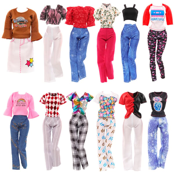 12-delars paket 30 cm dockkläder Barbie dockkläder Flicka