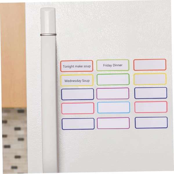 Kylskåpsmagneter - Magnetiska whiteboardetiketter - 54-pack - För