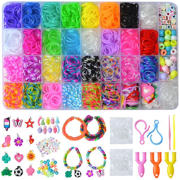 36 gitter vævestol gummibånd regnbueflettede gummibånd DIY e