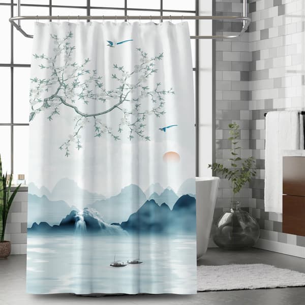 (80 x 180 cm) Duschdraperi Vit, Mögelresistent, Vattentät
