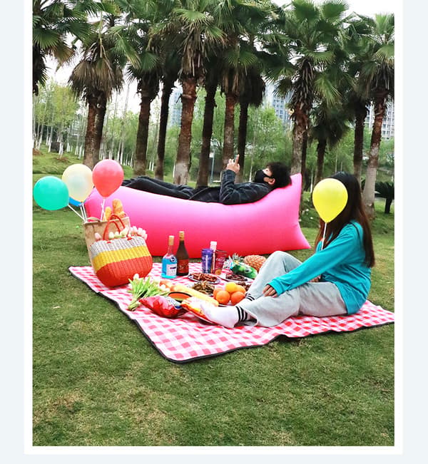 Rödrutig picknickfilt - 150 * 150 cm - Mois