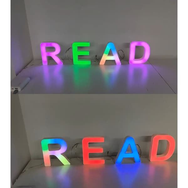 Valaisevat LED-kirjaimet (15cm)