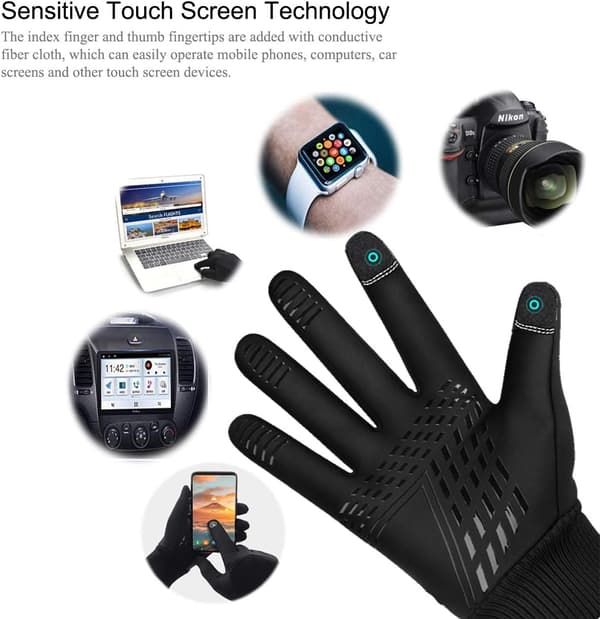 Cykelhandsker, vintervarme touchscreen sportshandsker, Runni