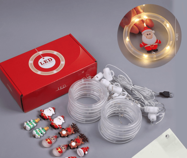 Julelysgardin, 3M 100LEDs gardinlyskæde 8