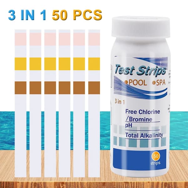 3-i-1 vattentestpapper pH-test (6.8~8.4), surhet och alkalinitet