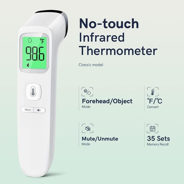 Infrarødt termometer, berøringsfrit termometer til voksne og børn