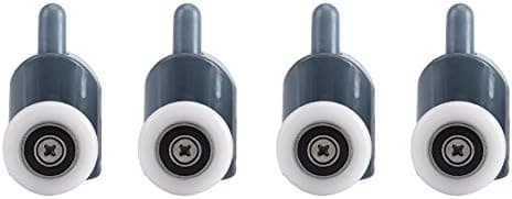 Set med 8 duschdörrsrullar - För duschdörr - 25 mm - Lätt att installera