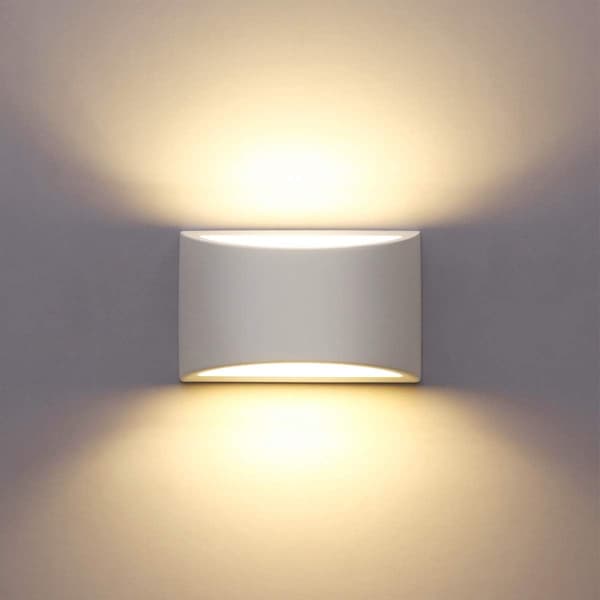 LED Vägglampa Inomhus Modern Vit Gips Väggbricka 14W Varm Vit