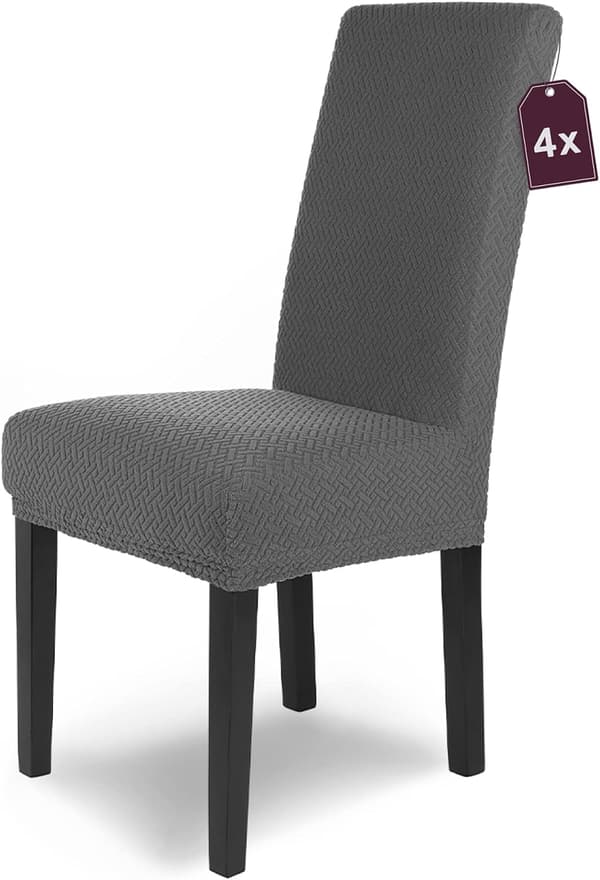 4-delat elastiskt flanellstolsöverdrag / antracit / gungstol