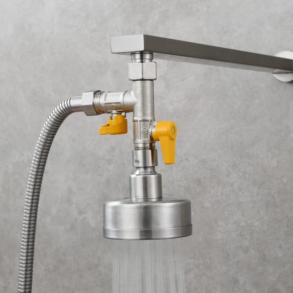 3-vejs ventil 1/2 T-fitting håndbruser og hovedbruser brusearm 3-vejs messingomskifterhaneadapter sluk