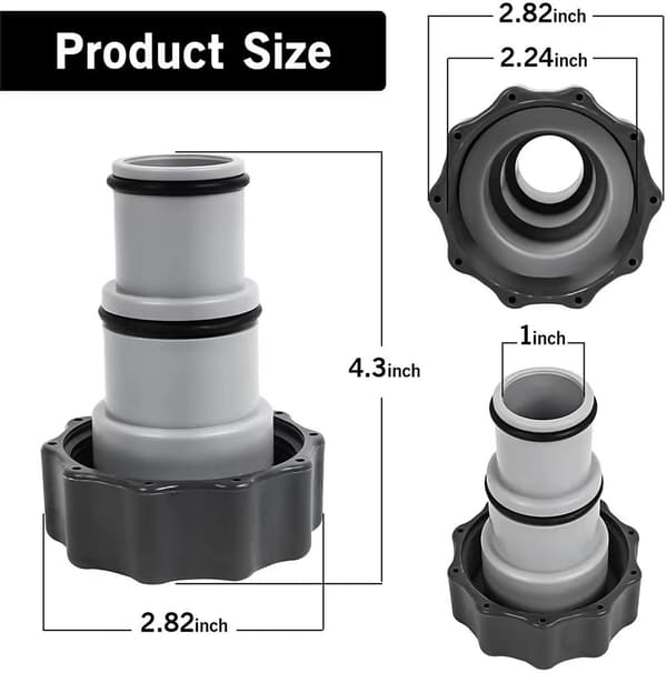 2 st poolslangadapter, pooladapter, adapter f